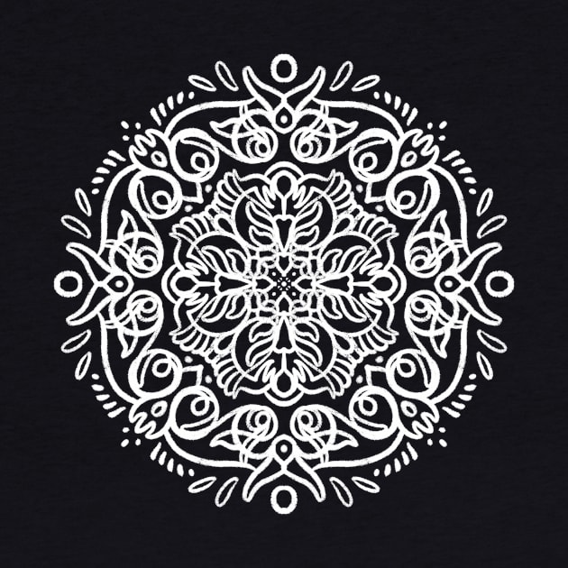 Looping Black and White Mandala by WorkTheAngle